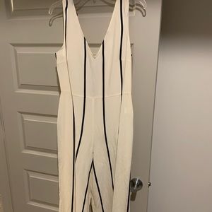 White Jumpsuit with Black Stripes